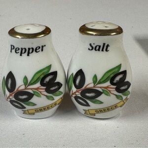 Greece Olive Branch Salt and Pepper Shakers